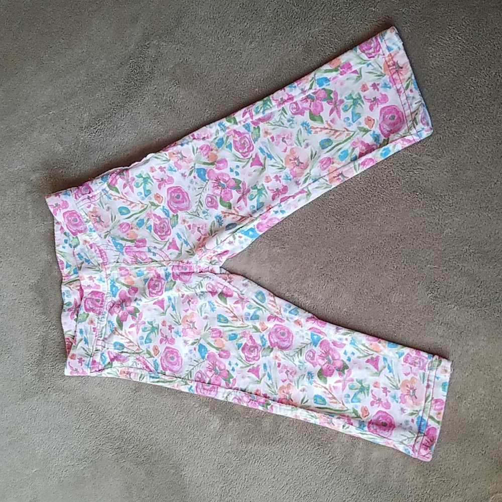 SOFT 100% organic cotton size 4 floral pattern pants, super comfy.